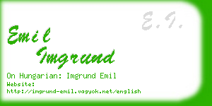 emil imgrund business card